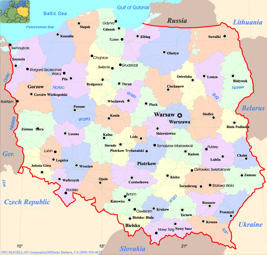 Krakow karte